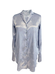 Floral Jacquard Shirt "Sky"